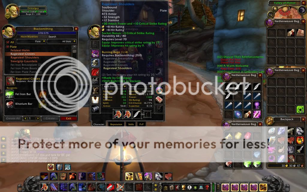 Ragesteel Set Bonus broken(Receiving only 5 hit rating, not 20 as